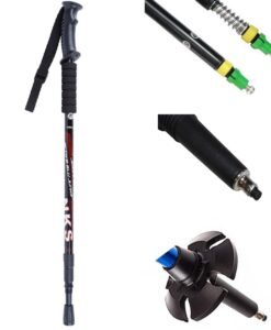 Anti Shock walking pole, tips, mud basket